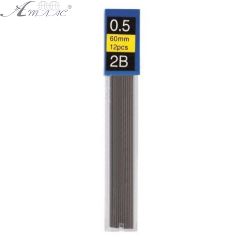 Грифель для механических карандашей Economix 0,5 мм 2B 12шт 10802