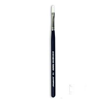 Кисть синтетическая плоская Synt.Toray № 10 черная, толстая ручка 18 см 1212
