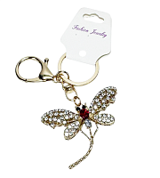 Брелок Стрекоза  металл с камнями  11136 