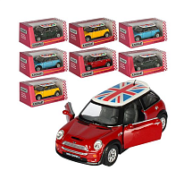 Машинка Kinsmart Mini Cooper S металл инерционная  KT5059WF