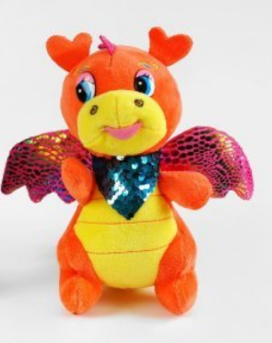 Игрушка Мягкая Дракончик  Оранжевый 20см  10025