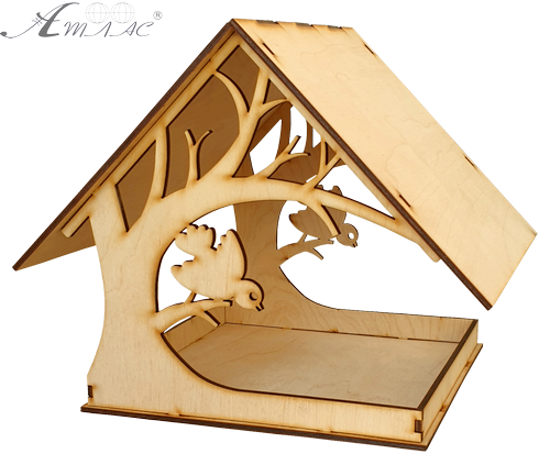 Годівничка фарбована № 3/1 морилка під лаком 28 х 22.5 х 23 см AS-4293