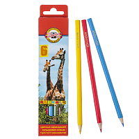 Олівці кольорові Koh-i-Noor Animals 6 кольорів 3551006008KS