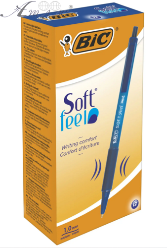 Ручка шариковая BIC Soft Feel Синяя автомат 1 мм  8373982