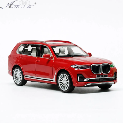 Машинка Автопром BMW Х7 червона метал світло звук 16см  68470