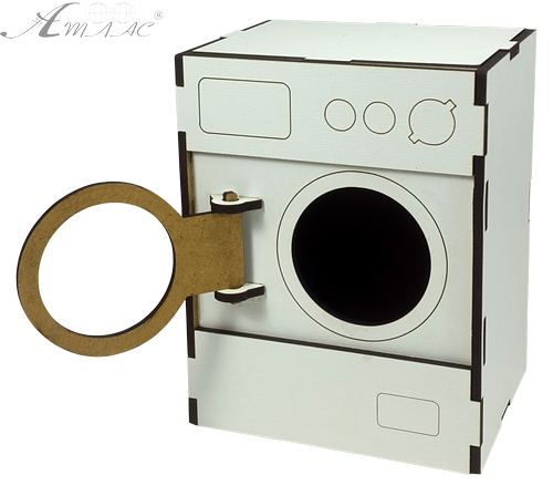 Меблі для ляльок ростом 30 см - Пральна машина з МДФ AS-6034 фото 2