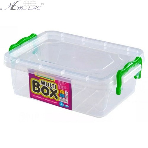 Контейнер харчовий з ручками 1,2л 19,5*14*6,5 см пластик А-11 Контейнер харчовий з ручками 1,2л 19,5*14*6,5 см пластик А-11