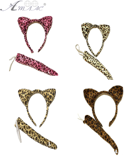 Игрушки Обруч Ушки Леопарда с хвостом 4 цвета  10720