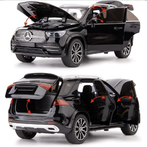 Машинка Автоэксперт Mersedes-Benz GLE 350 черная 20см двери свет звук  1841-12 фото 2