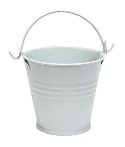 Ведерко Декоративное металл  5,5 х 5,5см  Белое  15978