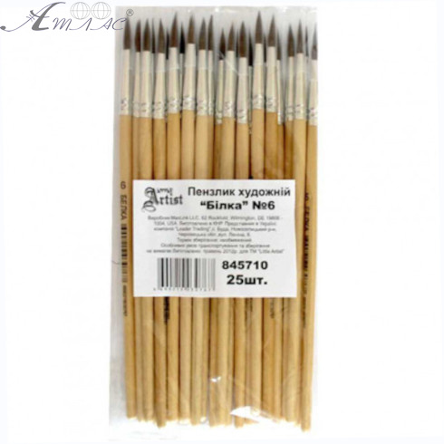 Пензлик Білка № 6 круглий Little Artist  845710