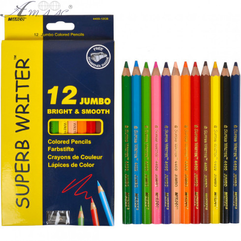 Олівці кольорові Marco Superb Writer Jumbo 12 кольорів 4400-12