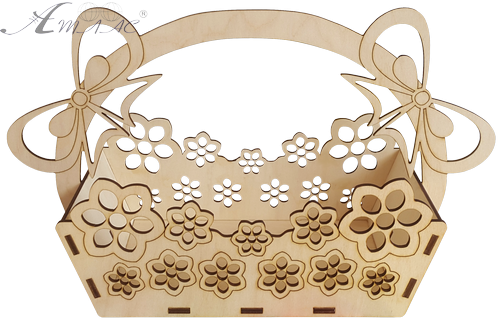 Сувенир Корзинка с бантами 35 х 15 х 20 см AS-4369