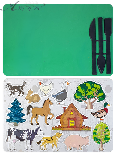 Іграшка Сортер дошка зі звірами та трьома стеками AS-0266  фото 2