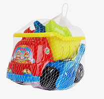 Игрушка Самосвал с граблями, сопаткой и пасочкой  16 см  М1912