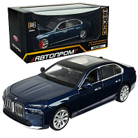 Машинка Автопром BMW i7 Синя электро свет звук 21см  06394