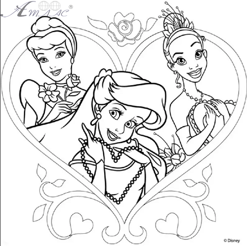 Полотно з контуром Принцеси - 1 на підрамнику 25 х 25 см 950706 Полотно з контуром Принцеси - 1 на підрамнику 25 х 25 см 950706