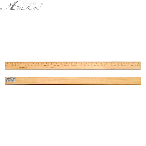 Лінійка Дерев'яна 40 см надрукована зі штрих-кодом AS-0655, К-4053