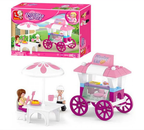 Игрушка Конструктор Sluban Розовая Мечта Кафе 78 деталей  M38-B0522