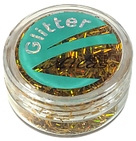 Блестки (Глиттер) большие полоски Атлас 2 гр - Золотые AS-2490