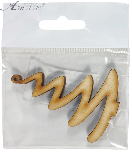 Фігурка фанерна - Ялинка маленька зигзаг 7 см AS-4642, В-0259 фото 2 Фігурка фанерна - Ялинка маленька зигзаг 7 см AS-4642, В-0259 фото 2