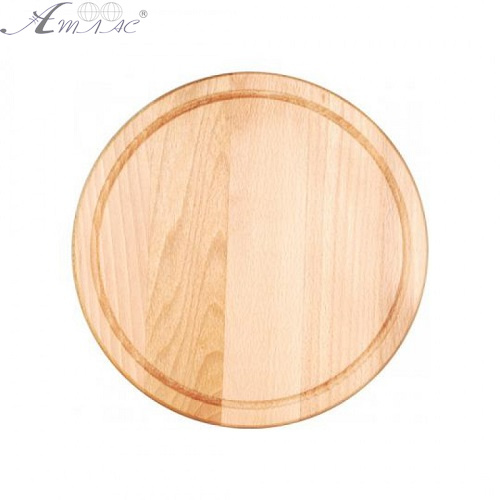 Дерев'яна дошка кругла діаметром 24 см Бук 15197      