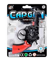 Игрушка Пистолет Револьвер под пистон 15см  02030 