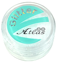 Блестки (Глиттер) большие Атлас 1 гр - Белый Снег пушистый AS-2402