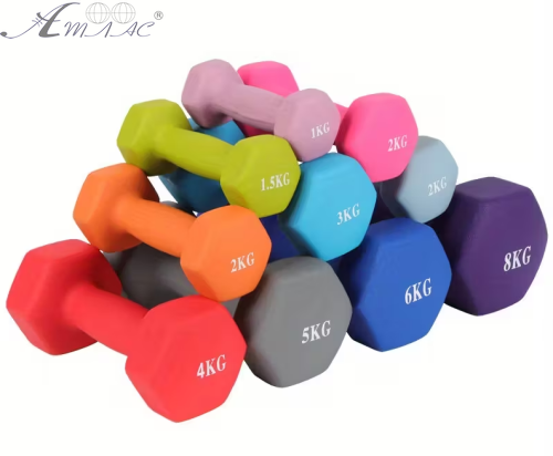 Гантелі 2 кг метал 2шт у м'якій оболонці колір мікс  15888