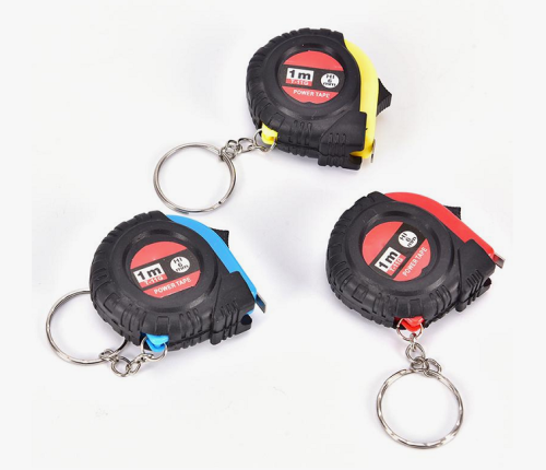 Брелок Рулетка прорезиненная 1 метр цветная  08021 фото 2