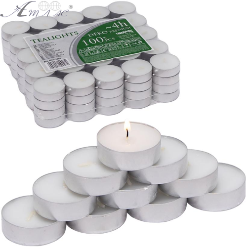 Свеча чайная в металлическом корпусе 4 часа  15659