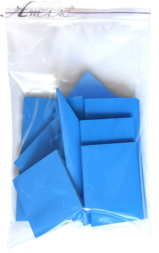 Фигуры геометрические 15 шт Синие из фанеры 4мм AS-7146 фото 2