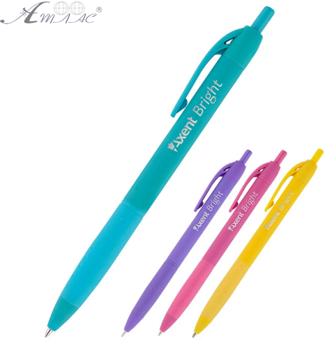 Ручка кулькова Axent Bright  0,7мм синя  АВ.1079-А 