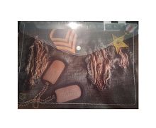 Папка на кнопке А4 Джинс  24830-9