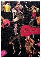 Ежедневник недатированный А5 МД Bourgeois 160 листов, черный с девушками 15-1-А5S