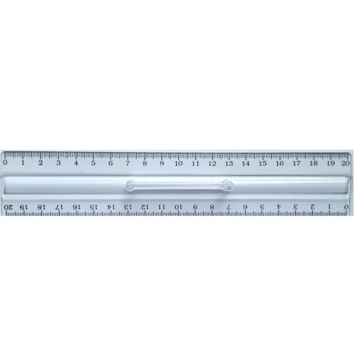 Линейка с ручкой 20 см безцветная Спектр ЛР-200п