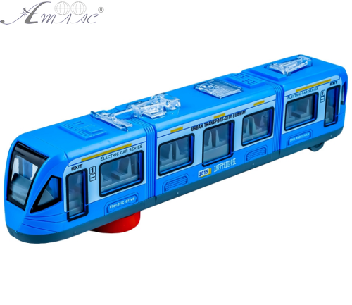 Іграшка Модель Міський поїзд пластмасовий 31см Блакитний  0085А фото 2