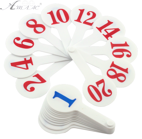 Віяло Цифр від 1 до 20, супер-білий пластик AS-0007, К-5371