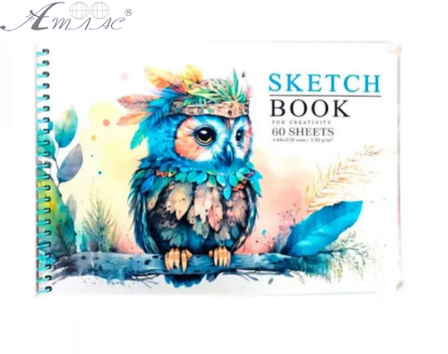 Скетчбук для малювання Скетчбук Bourgeois А5  Спіраль 60 аркушів  9589