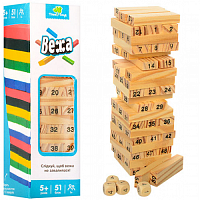 Игрушка деревянная Джанго Башня с цифрами 19 х 5 х 5 см  МD1211  