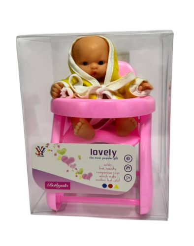 Игрушка Пупс резиновый 10см за столиком  04794 фото 2