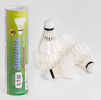 Воланчик для бадминтона Набор 6шт в тубе Перьевой  22184