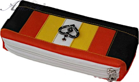 Пенал шкільний LUCKY F1931-2 у смужку з сердечками 939718 Пенал шкільний LUCKY F1931-2 у смужку з сердечками 939718