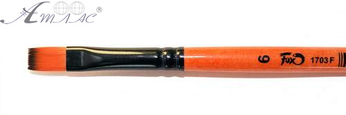 Пензлик синтетика Плоский № 6 художня 1703F 6 Пензлик синтетика Плоский № 6 художня 1703F 6