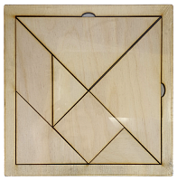 Танграм з фанери 16 х 16 см  AS-7114 