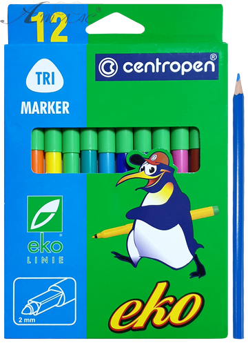 Фломастеры Centropen 12 цветов EСO Linie 1 мм 2560/12 фото 2