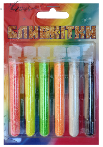Блестки (Глиттер) Набор № 15 - 2 гр ( 6 шт ) - Флуоресцентные - Лимонный + Зеленый + Оранжевый + Персиковый + Белый + Черный AS-2214, А-984 Блестки (Глиттер) Набор № 15 - 2 гр ( 6 шт ) - Флуоресцентные - Лимонный + Зеленый + Оранжевый + Персиковый + Белый + Черный AS-2214, А-984