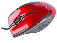 Миша Hi-Rali USB двокнопочна оптична ергономічна червона 02289