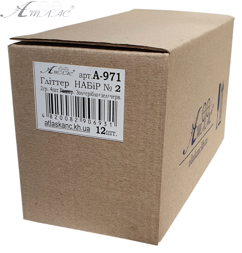 Блестки (Глиттер) Набор № 2 - 2 гр ( 4 шт ) - Золото + Серебро + Зеленый + Красный AS-2202, А-971 фото 2 Блестки (Глиттер) Набор № 2 - 2 гр ( 4 шт ) - Золото + Серебро + Зеленый + Красный AS-2202, А-971 фото 2