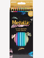 Олівці кольорові Marco Metallic 12 кольорів шестигранні 5101В-12СВ
